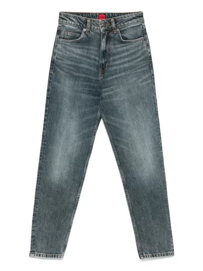 Hugo Boss Mom Jeans In Blue
