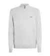 Hugo Boss Momentum Lite Quarter-zip Sweatshirt In Gray