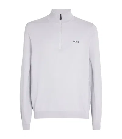 Hugo Boss Momentum X Quarter-zip Sweater In Grey