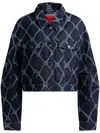 Hugo Boss Monogram Denim Jacket In Blue