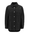 Hugo Boss Black Synthetic Leather Shirt In Black