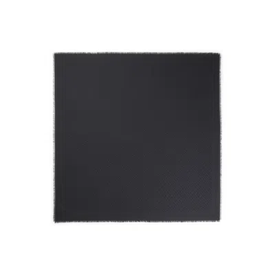 Hugo Boss Monogram-jacquard Scarf In Modal And Wool In Black
