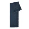 Hugo Boss Monogram-jacquard Scarf In Modal And Wool In Blue