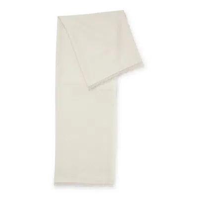 Hugo Boss Monogram-jacquard Scarf In Modal And Wool In Gray