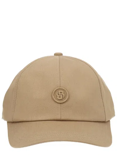 Hugo Boss Boss Monogram Logo Baseball Hat In Brown