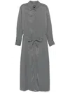 Hugo Boss Monogram Midi Dress In Black