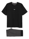 Hugo Boss Monogram-pattern Pajamas In Black