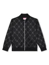 Hugo Boss Monogram-print Bomber Jacket In Black