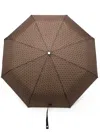 Hugo Boss Monogram-print Umbrella In Brown