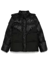 Hugo Boss Monogram Puffer Jacket In 黑色
