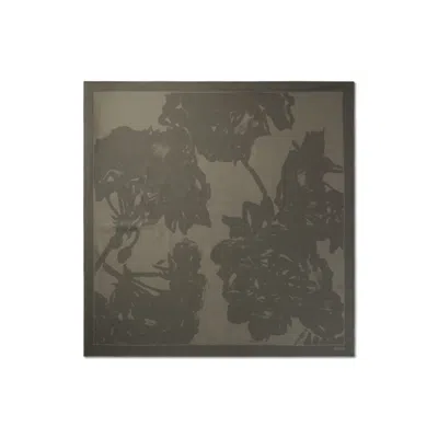 Hugo Boss Monogram Scarf In Silk Twill In Green