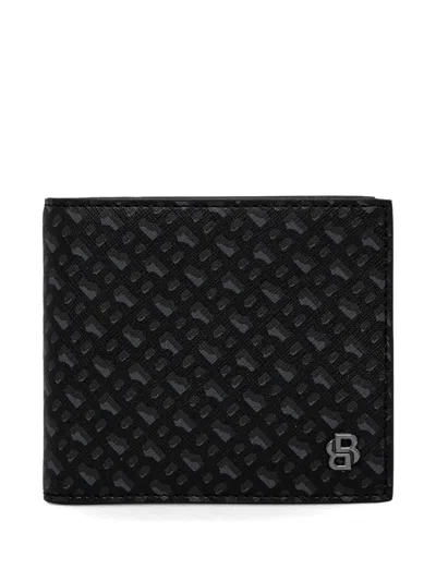 HUGO BOSS MONOGRAMMED BIFOLD WALLET