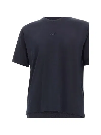 Hugo Boss Monogram-print Cotton Pajamas In Blue