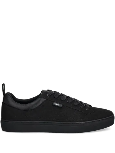 Hugo Boss Morrie Lace-up Suede Sneakers In Black