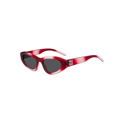 Hugo Boss Multicolor Injected Sunglasses In Red