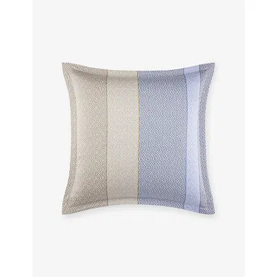 Hugo Boss Multicoloured Alvorada Striped Cotton Pillowcase 65cm X 65cm In White