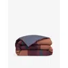 Hugo Boss Multicoloured Finn Double Cotton Duvet Cov In Brown