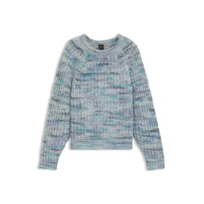 HUGO BOSS MULTICOLOURED-YARN SWEATER IN AN ALPACA BLEND