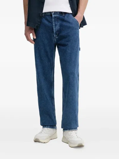 Hugo Boss Multiple-pockets Straight-leg Jeans In Black