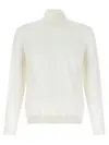 Hugo Boss Boss Musso Virgin Wool Turtleneck Sweater In White