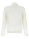 Hugo Boss Boss Musso Virgin Wool Turtleneck Sweater In White