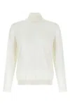 Hugo Boss Boss Musso Virgin Wool Turtleneck Sweater In White