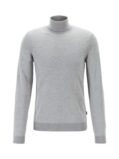 Hugo Boss Musso-p Turtleneck Sweater In Gray