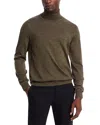 Hugo Boss Musso Wool Turtleneck Sweater In Open Green