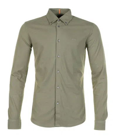Hugo Boss Myjersey Short Sleeve Shirt Open Green