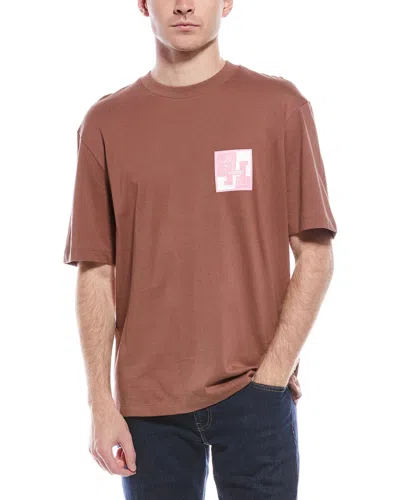 Hugo Boss Nabric T-shirt In Brown