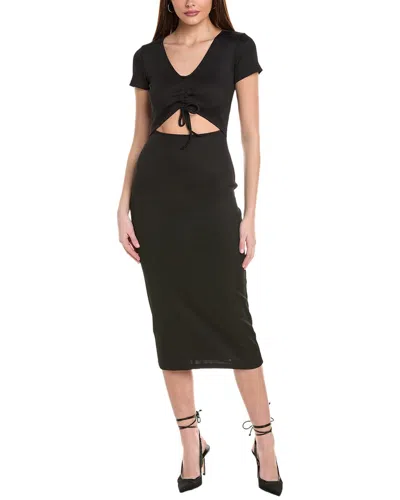 Hugo Boss Nalexi Midi Dress In Black