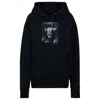 Hugo Boss Naomi X Boss Cotton-terry Sweatshirt With Ribbed Trims In Black