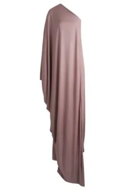 Hugo Boss Naomi X Boss Floor-length Dress With One-shoulder Styling In Patterned