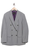 Hugo Boss Naomi X Boss Journi Double Breasted Wool Jacket In Gray