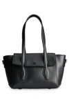 HUGO BOSS NAOMI X BOSS LEATHER TOTE BAG WITH BRANDED TRIMS