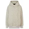 Hugo Boss Naomi X Boss Longline Hoodie With Leopard Pattern In Beige