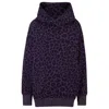 Hugo Boss Naomi X Boss Longline Hoodie With Leopard Pattern In Purple