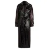 Hugo Boss Naomi X Boss Oversize Raincoat With Leopard-pattern Embossing In Brown