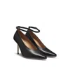 Hugo Boss Nappa-leather Pumps With Ankle Strap In Black
