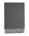 Hugo Boss Naster Wool Scarf In Gray