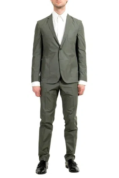 Pre-owned Hugo Boss "nastven/barns-t" Men's Gray Two Button Suit