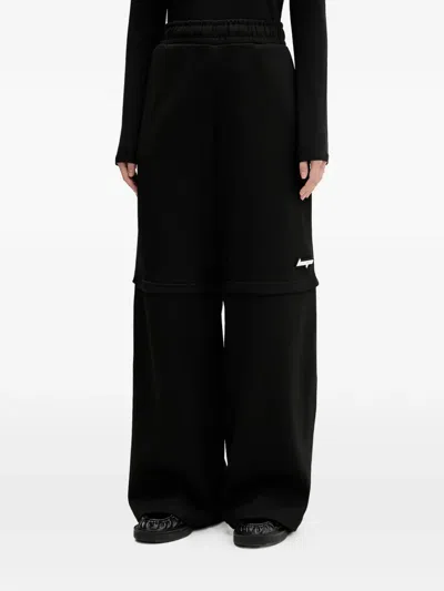 Hugo Boss Nateam Wide-leg Track Pants In Black