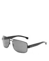 Hugo Boss Navigator Sunglasses, 62mm In Matte Black