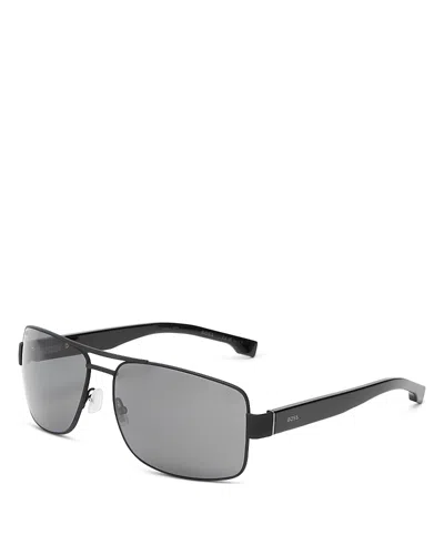 Hugo Boss Navigator Sunglasses, 62mm In Matte Black