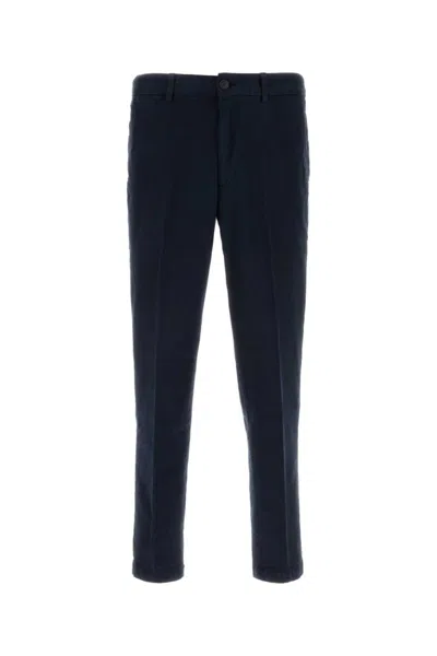 HUGO BOSS NAVY BLUE STRETCH COTTON BLEND PANT