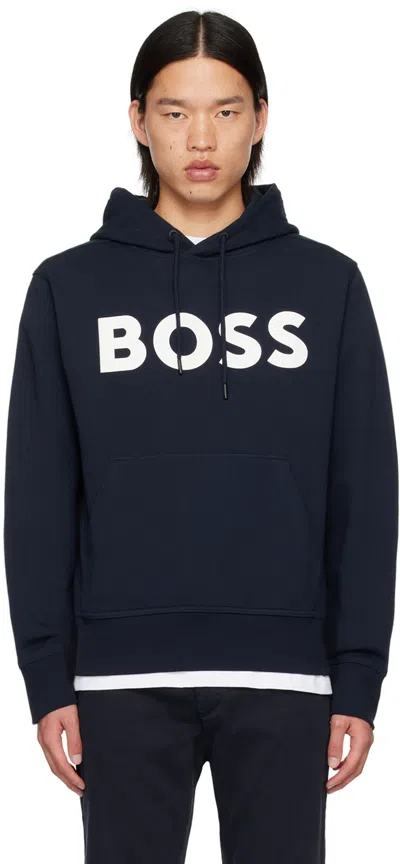 Hugo Boss Boss Man Sweatshirt Midnight Blue Size S Cotton