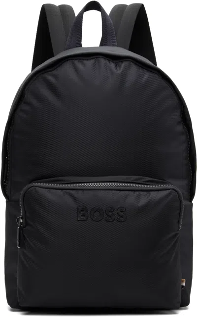 Hugo Boss Navy Contrast Logo Backpack In 405-dark Blue