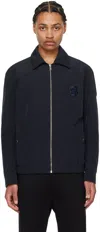 Hugo Boss Navy Double Monogram Jacket In 404-dark Blue