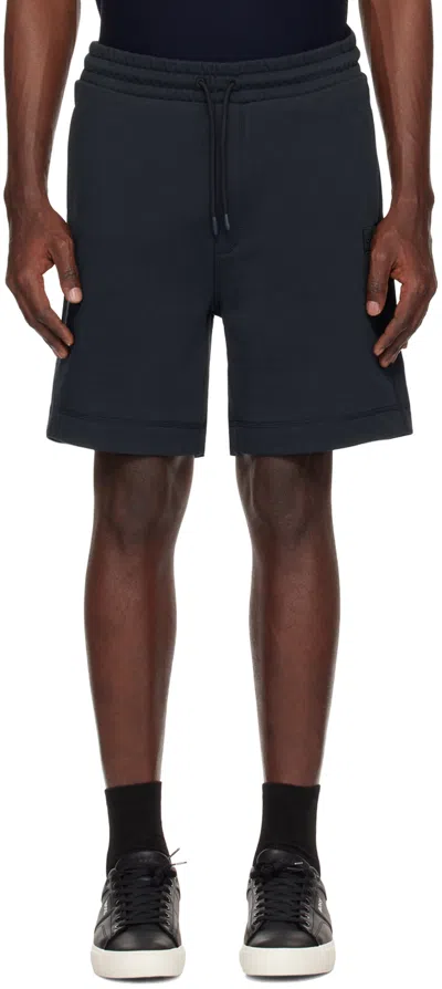 Hugo Boss Navy Drawstring Shorts In 404-dark Blue