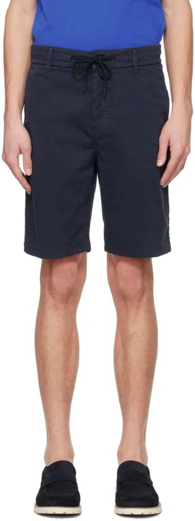 Hugo Boss Navy Drawstring Shorts In 404-dark Blue